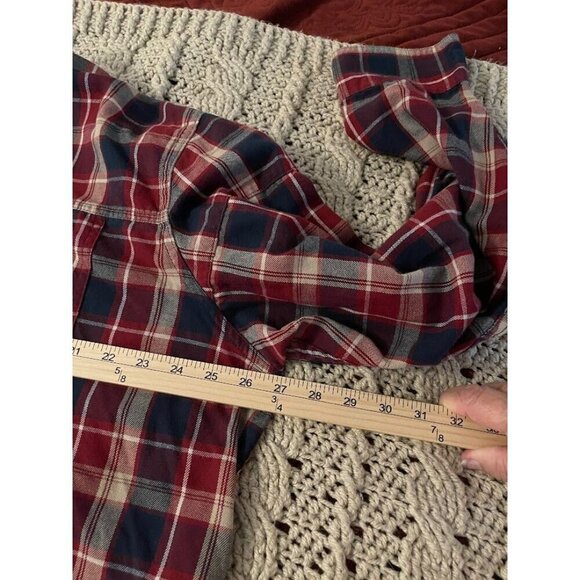 Wrangler ATG Mens 2XL Organic Cotton & Recycled Polyester Red Plaid Button-Up Sh - Picture 13 of 14